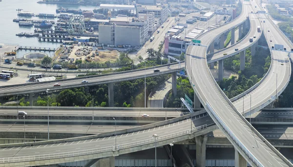 Hong Kong, Çin, Asya'da şehir Üstgeçit — Stok fotoğraf