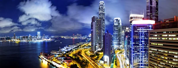 Hong kong skyline nacht — Stockfoto