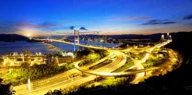 Tsing ma bridge günbatımı