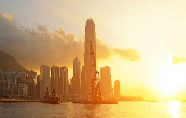 Coucher de soleil à Hong Kong — Photo