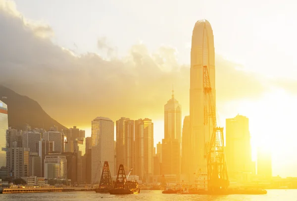 Hong kong zonsondergang — Stockfoto