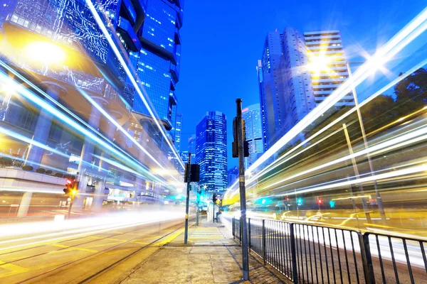 HongKong traffic light trails — Stock Photo, Image