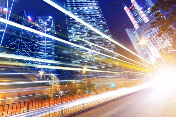 HongKong traffic light trails — Stock Photo, Image