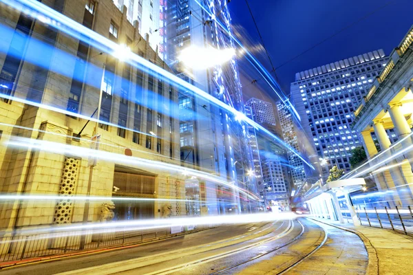 Hong kong moderní město vysokorychlostní přenos — Stock fotografie