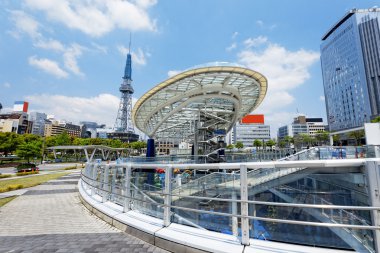 Japonya şehir manzarası ile nagoya Kulesi