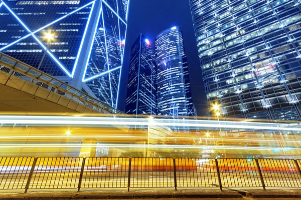 High speed traffic and blurred light trails — Stock Photo, Image