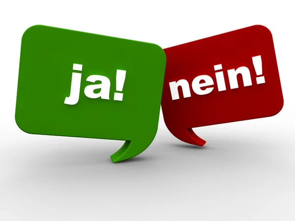 Yes or No - German — Stock Photo, Image