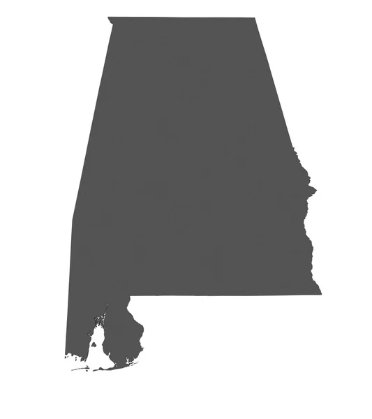 Map of Alabama - USA — Stock Photo, Image