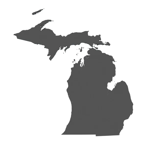 Mapa de Michigan - EUA — Fotografia de Stock