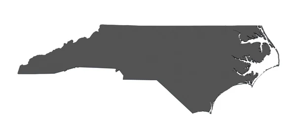 Mapa de Carolina del Norte - Estados Unidos — Foto de Stock