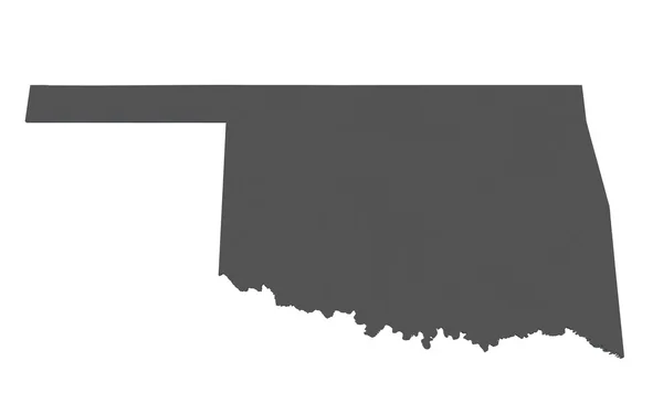 Mapa da Oklahoma - EUA — Fotografia de Stock