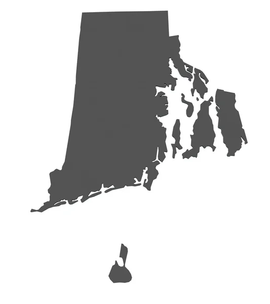 ロードアイランド - アメリカ合衆国の地図 — ストック写真