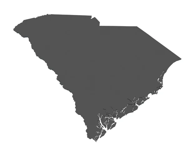 Mapa da Carolina do Sul - EUA — Fotografia de Stock