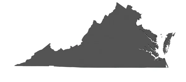 バージニア州 - アメリカ合衆国の地図 — ストック写真