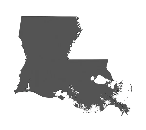 Map of Louisiana - USA — Stock Photo, Image