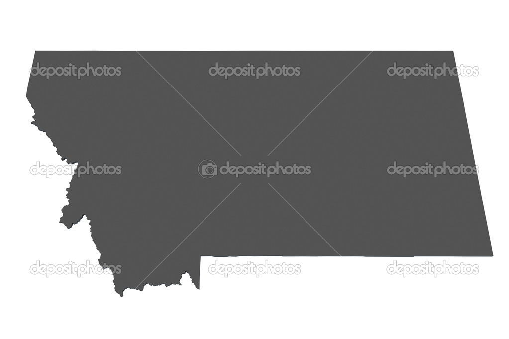 Map of Montana - USA