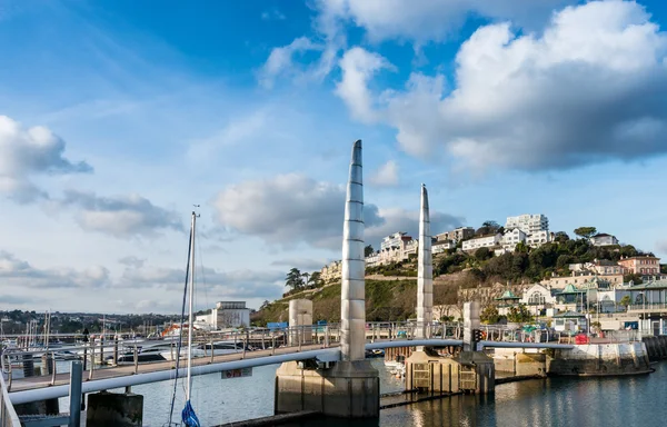 Stainless Steel walkway at Torquay Inner Harbour — Stock Photo, Image