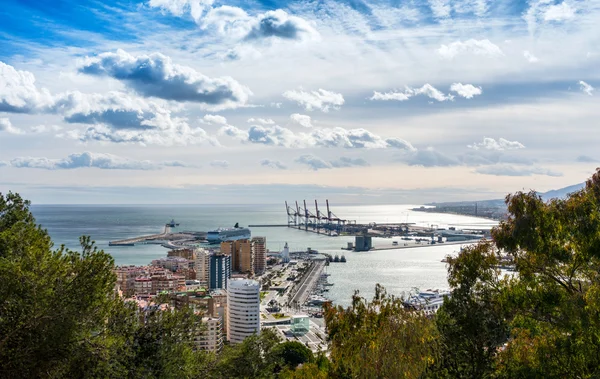 View over Malaga Port — Stock Photo, Image