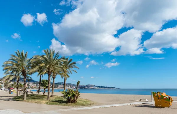 Vista para oeste a partir do Porto de Málaga — Fotografia de Stock