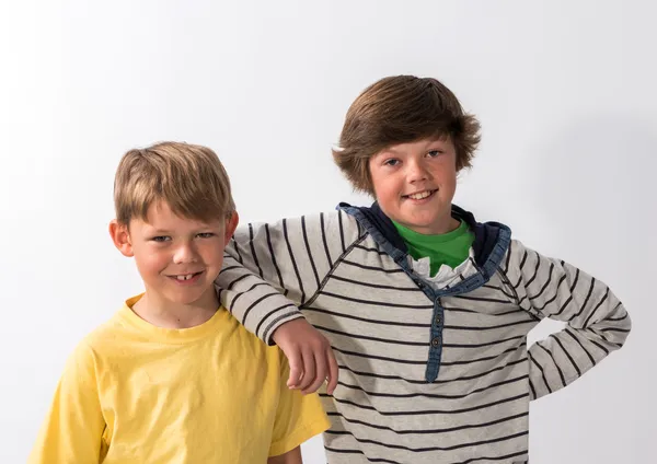 Two Young Brothers Posing Stock Image