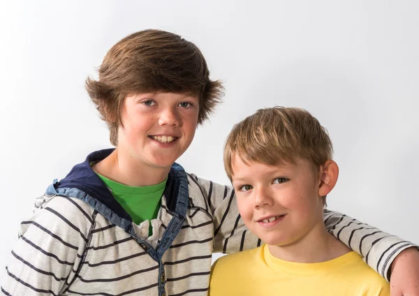 Two Young Brothers Posing Royalty Free Stock Images