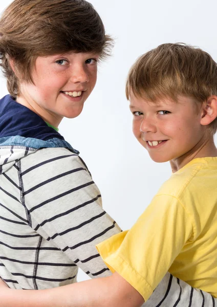 Two Young Brothers Posing Stock Image