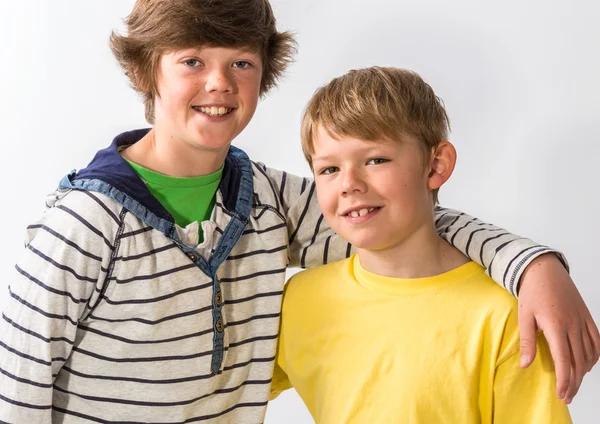 Two Young Brothers Posing Stock Photo