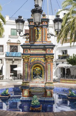 Fountain in Vejer De La Frontera clipart