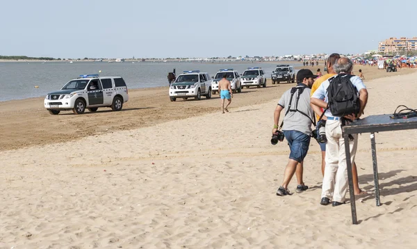 Sanlucar De Barrameda Beach Horse Racing 8 Agosto 2013 — Fotografia de Stock