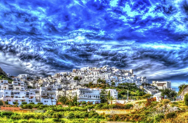 Mojacar Dorf in hdr — Stockfoto