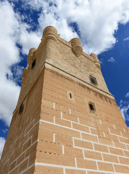 Toren in villena castle — Stockfoto