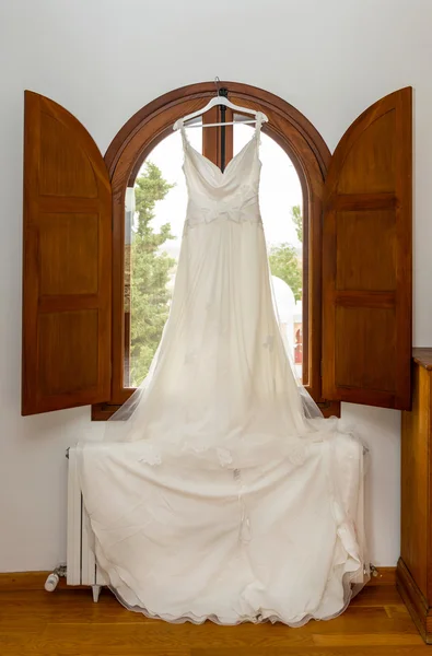 Brides White Wedding Dress — Stock Photo, Image