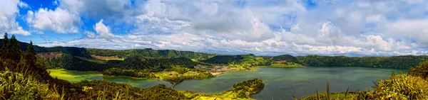 Pontuações sao miguel sete cidades cratera lagos — Fotografia de Stock