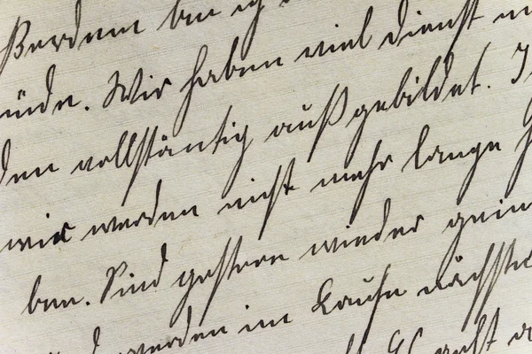 Historische Handschrift auf Büttenpapier — Stockfoto