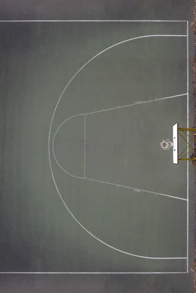 Pavia Talya Daki Basketbol Sahasının Insansız Hava Aracı Görüntüsü — Stok fotoğraf