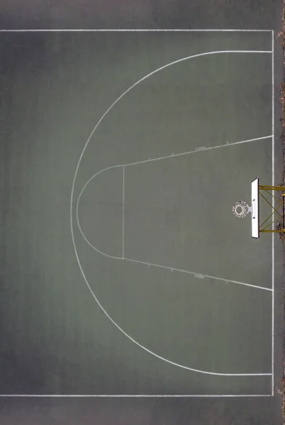 Vista Drone Uma Quadra Basquete Pavia Itália — Fotografia de Stock