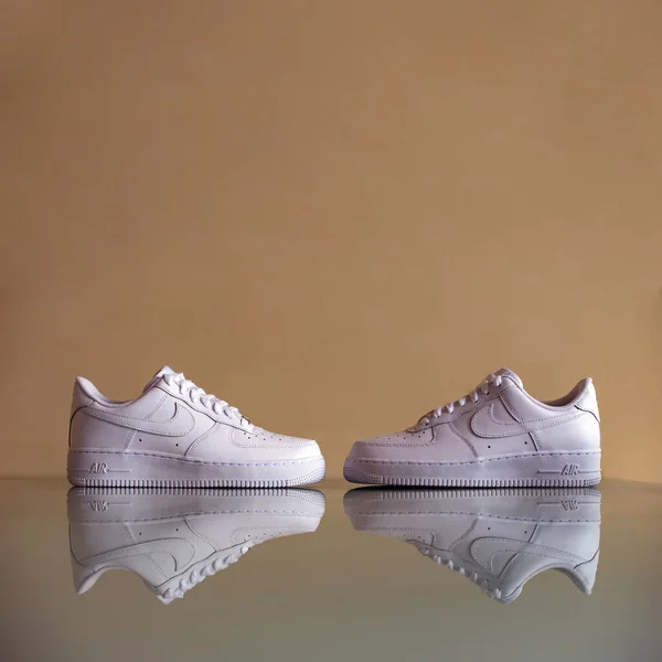 Pavia Italy April 2019 Nike Air Force One Shoes Studio — Stock Photo, Image