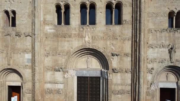 Вид Средневековый Город Павия Италии Церковь Святого Михаила San Michele — стоковое видео