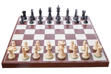 Satranç Seti bir oyun başlamak üzere kurulu