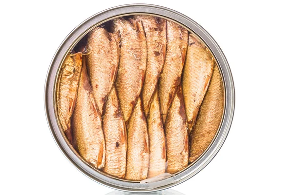 Molas em uma lata com uma tampa transparente — Fotografia de Stock