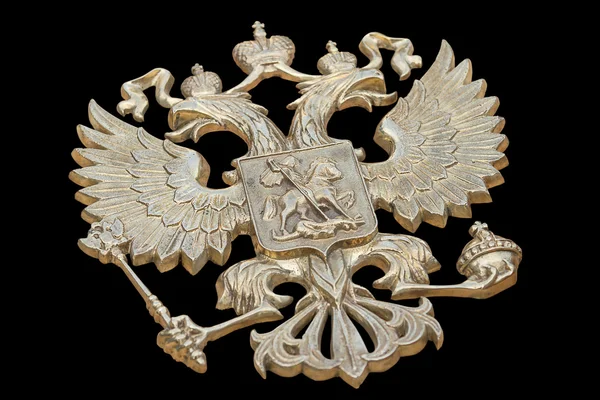 Emblema do Estado de Bronze da Rússia — Fotografia de Stock