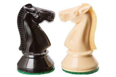 siyah-beyaz şövalye