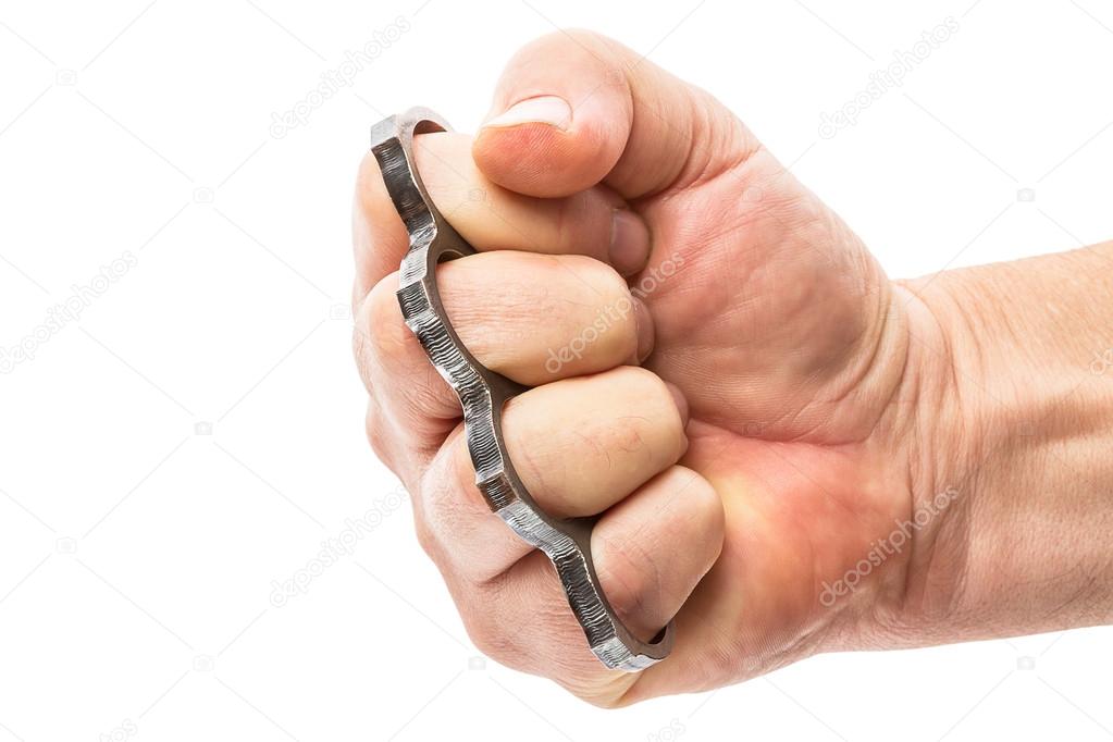 Fist with brass knuckles Stock Photo by ©ra3rn_ 17834915