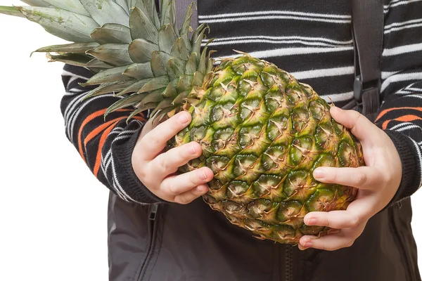 Child with Pineapple — Stock Photo, Image