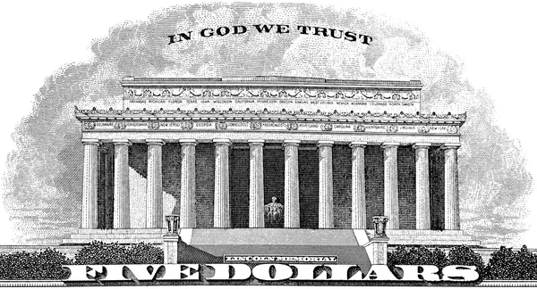 Lincoln Memorial En Dios Confiamos — Foto de Stock