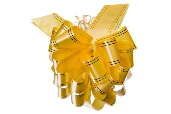 Golden gift bow — Stock Photo, Image