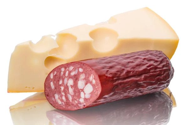 Sausage and cheese — Stock Photo, Image