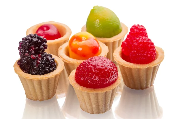 Tartlets met fruit gelei — Stockfoto