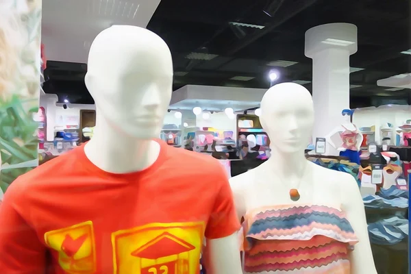 Maniquíes en tienda de moda — Foto de Stock