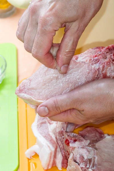 Hand ättikslag kött — Stockfoto